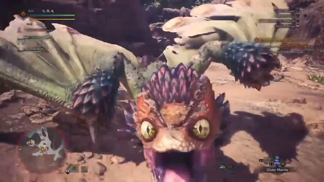 How do I investigate the wildspire waste in Monster Hunter World?