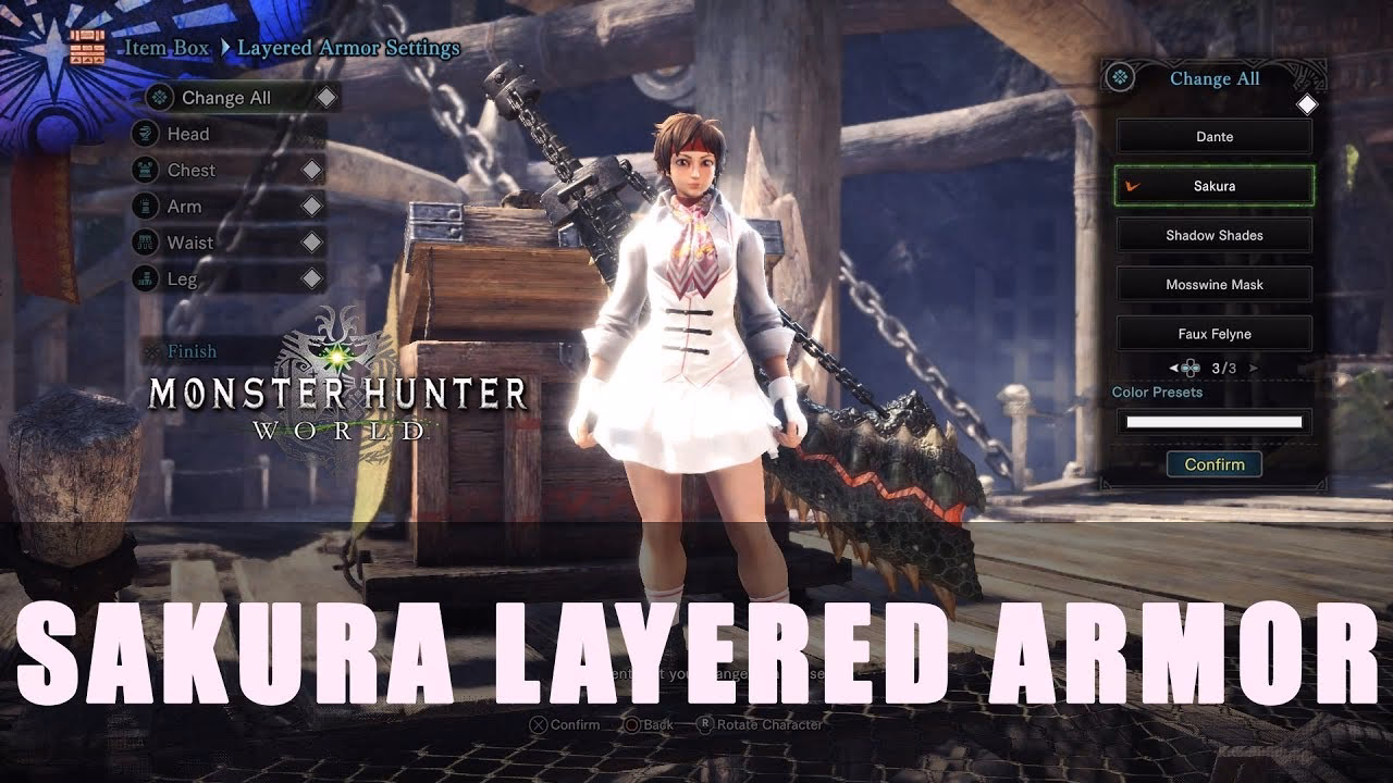 What is Sakura Alpha armor set in Monster Hunter World?