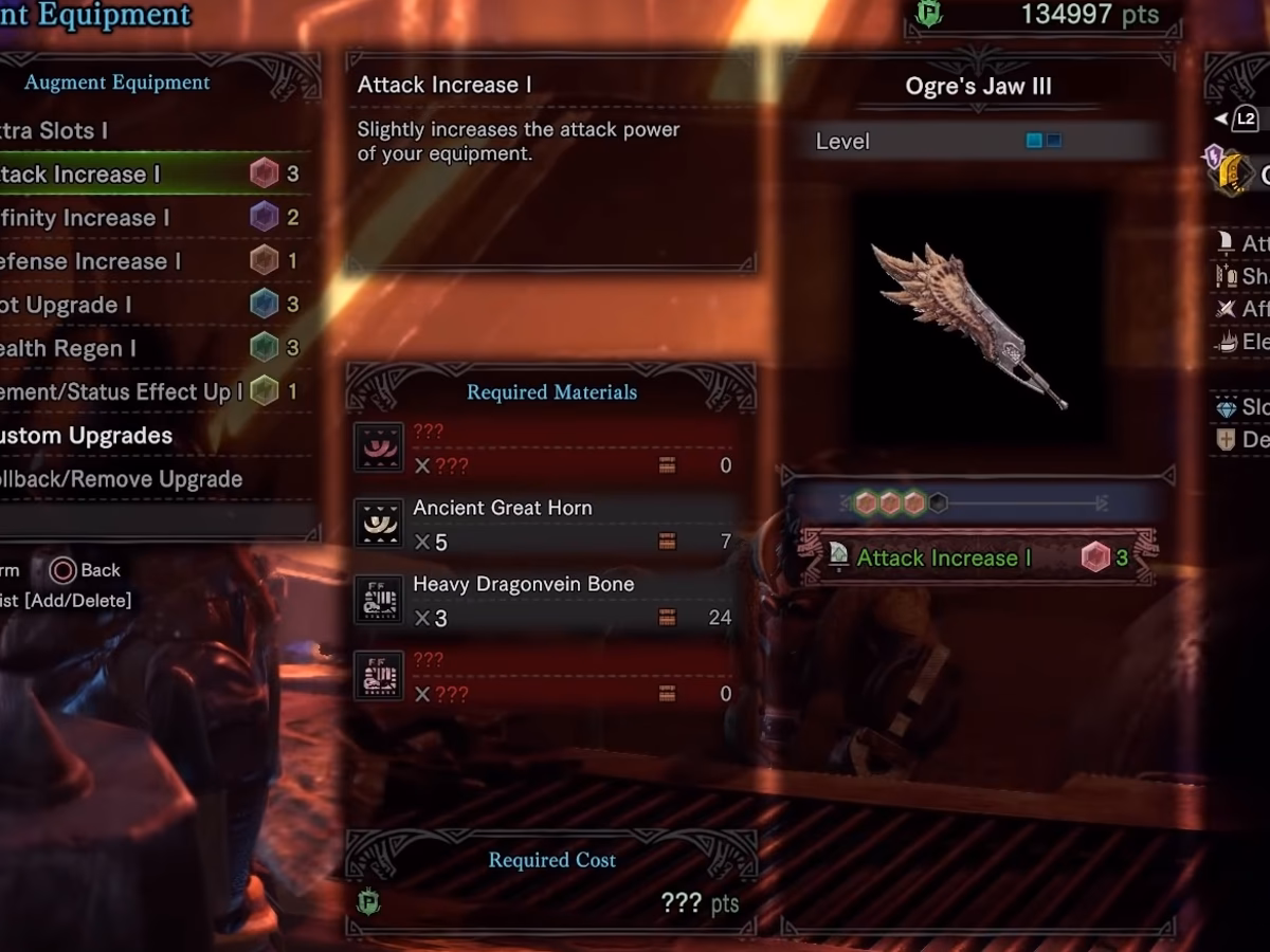 How do you augment armor in Monster Hunter World?