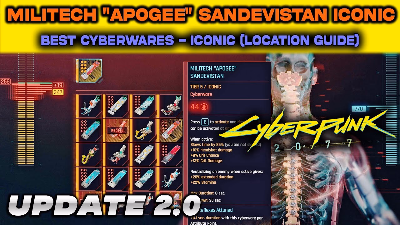 Does Victor carry a Militech apogee sandevistan?