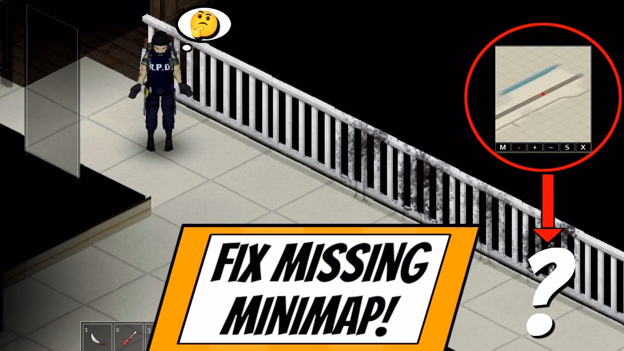 How do I toggle the minimap on or off in Zomboid?