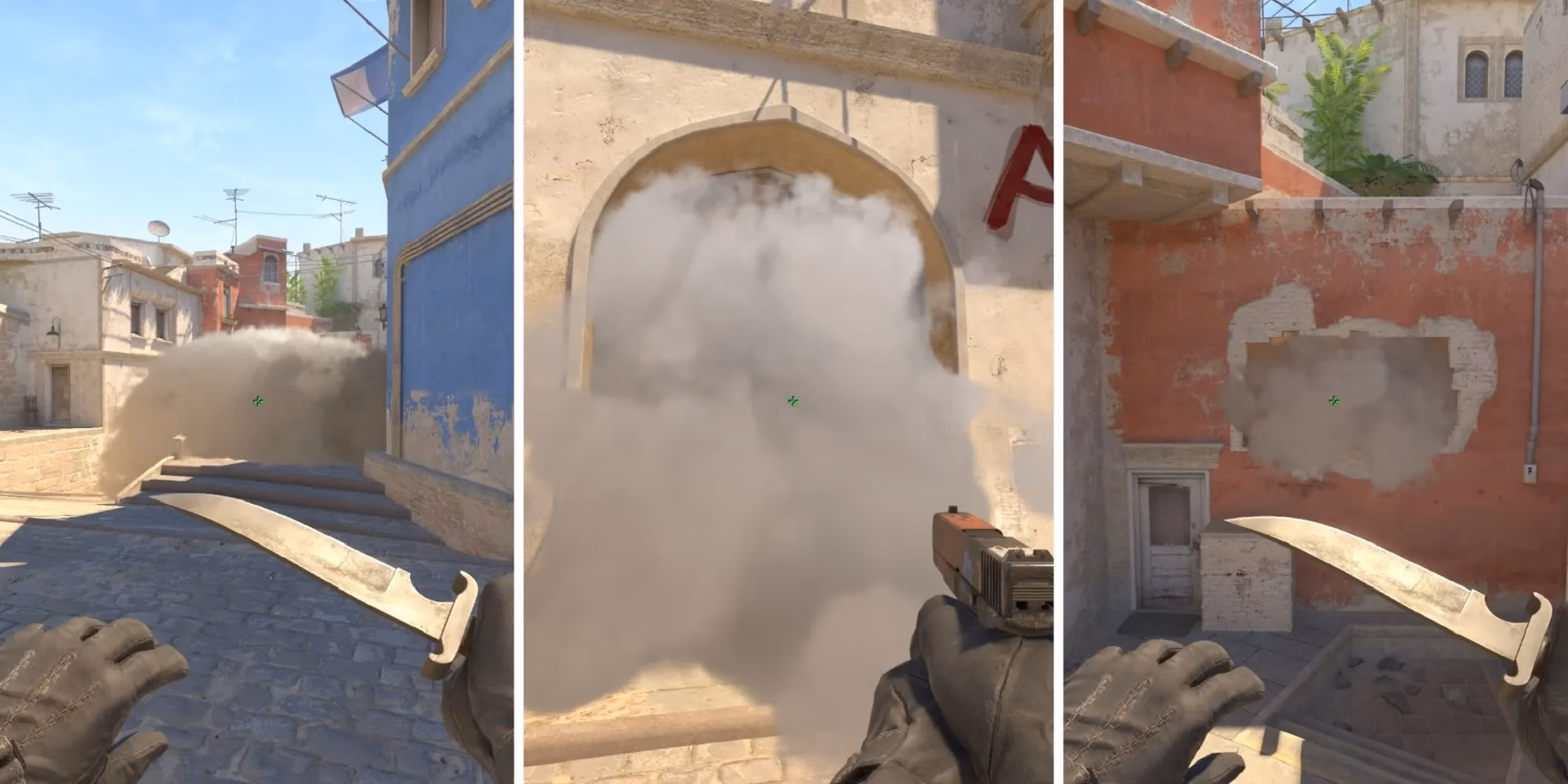 Is there a T smoke in Mirage Bombsite A?