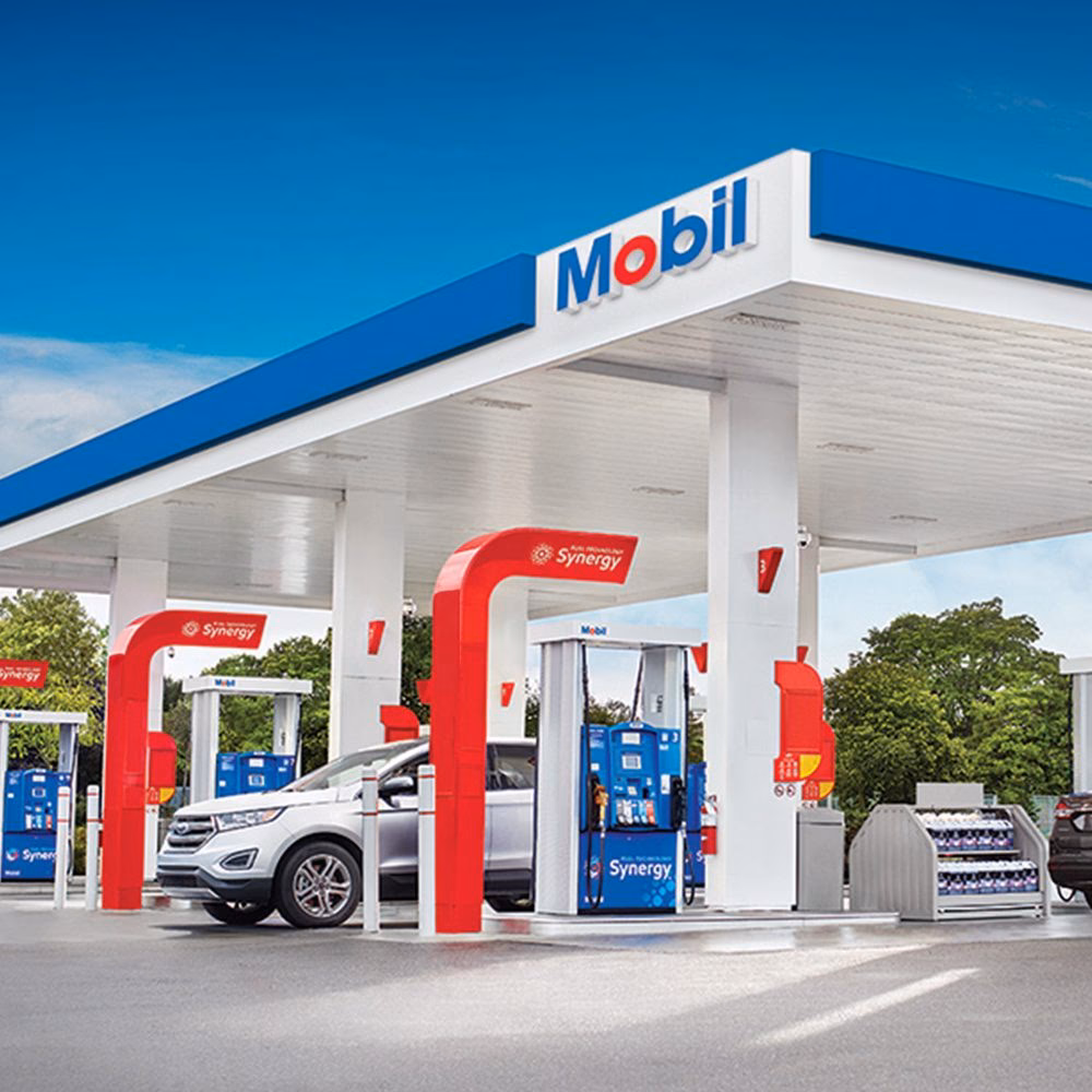 How do I find Exxon & Mobil service stations?