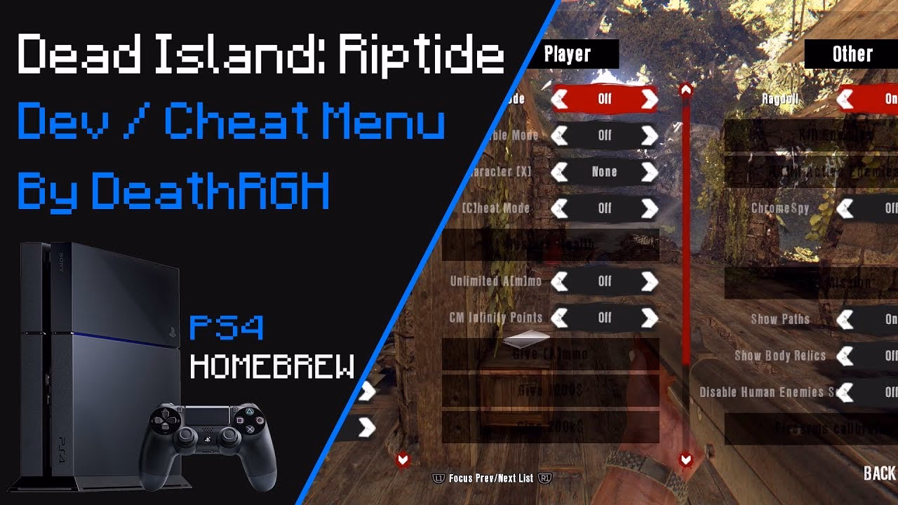 How do I activate the developer menu in Dead Island Riptide?