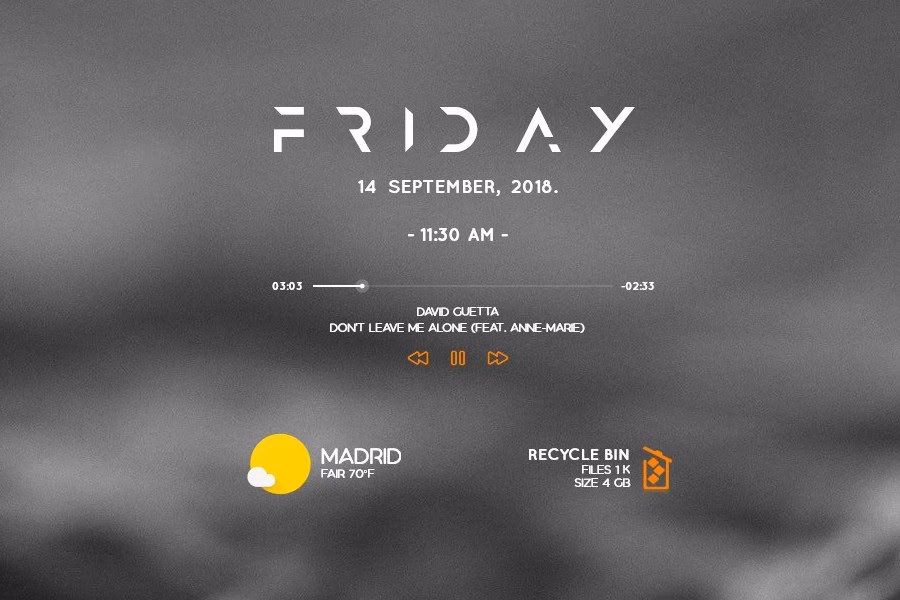 What is Mond Rainmeter skin?