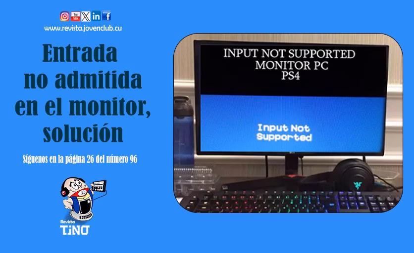 ¿Qué significa entrada no admitida en el monitor?