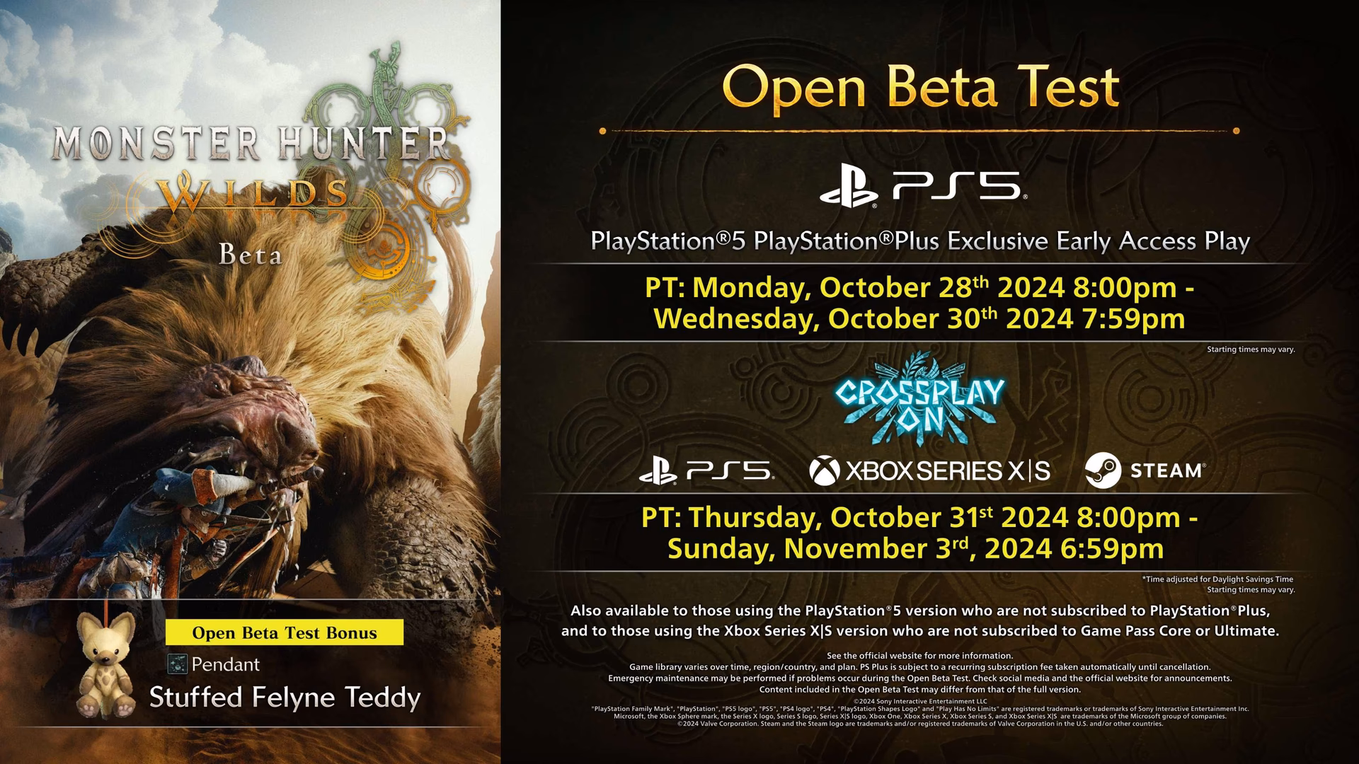 Does Monster Hunter Wilds open beta support crossplay?