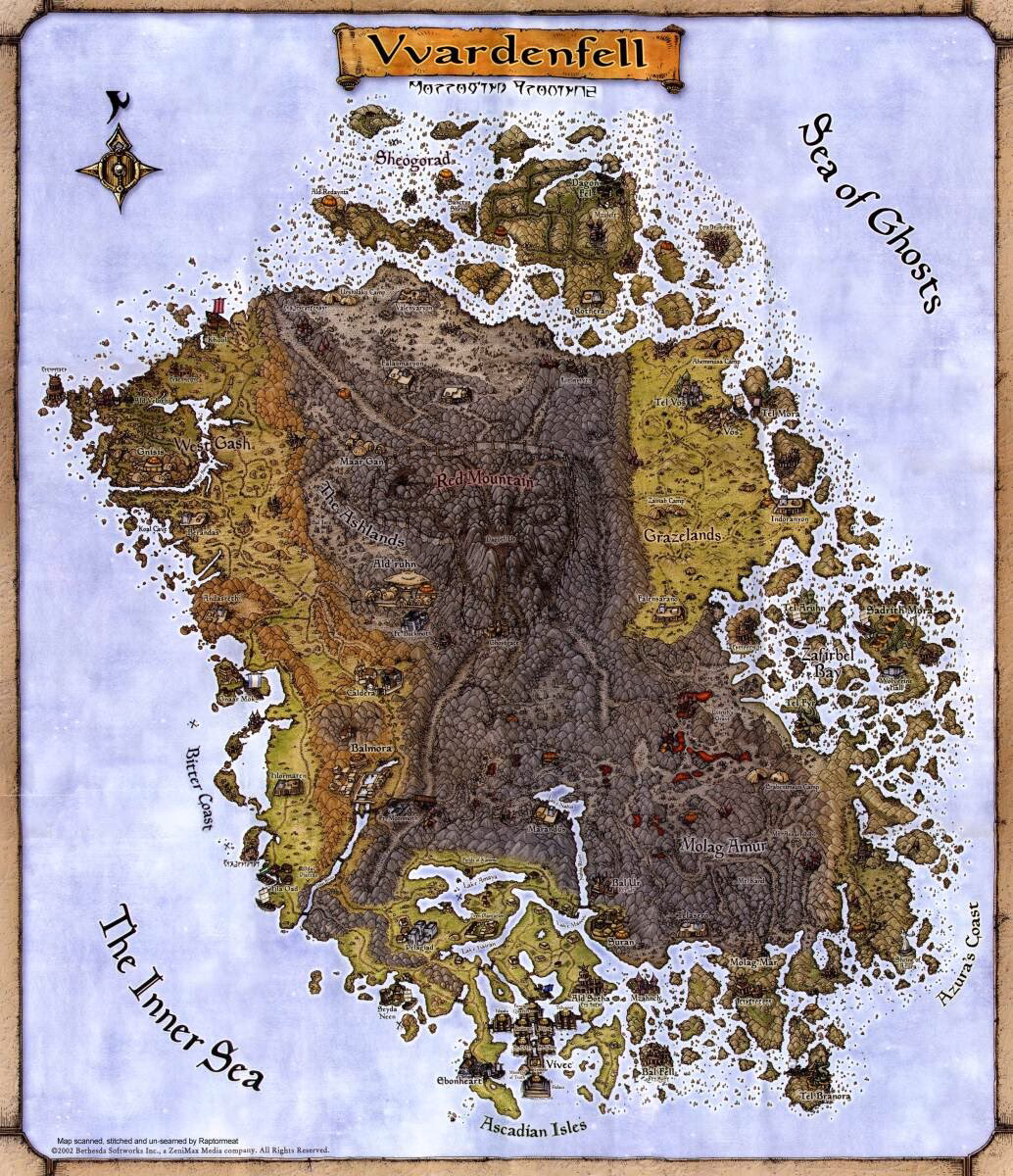 Is there a map of Morrowind in tesiii?