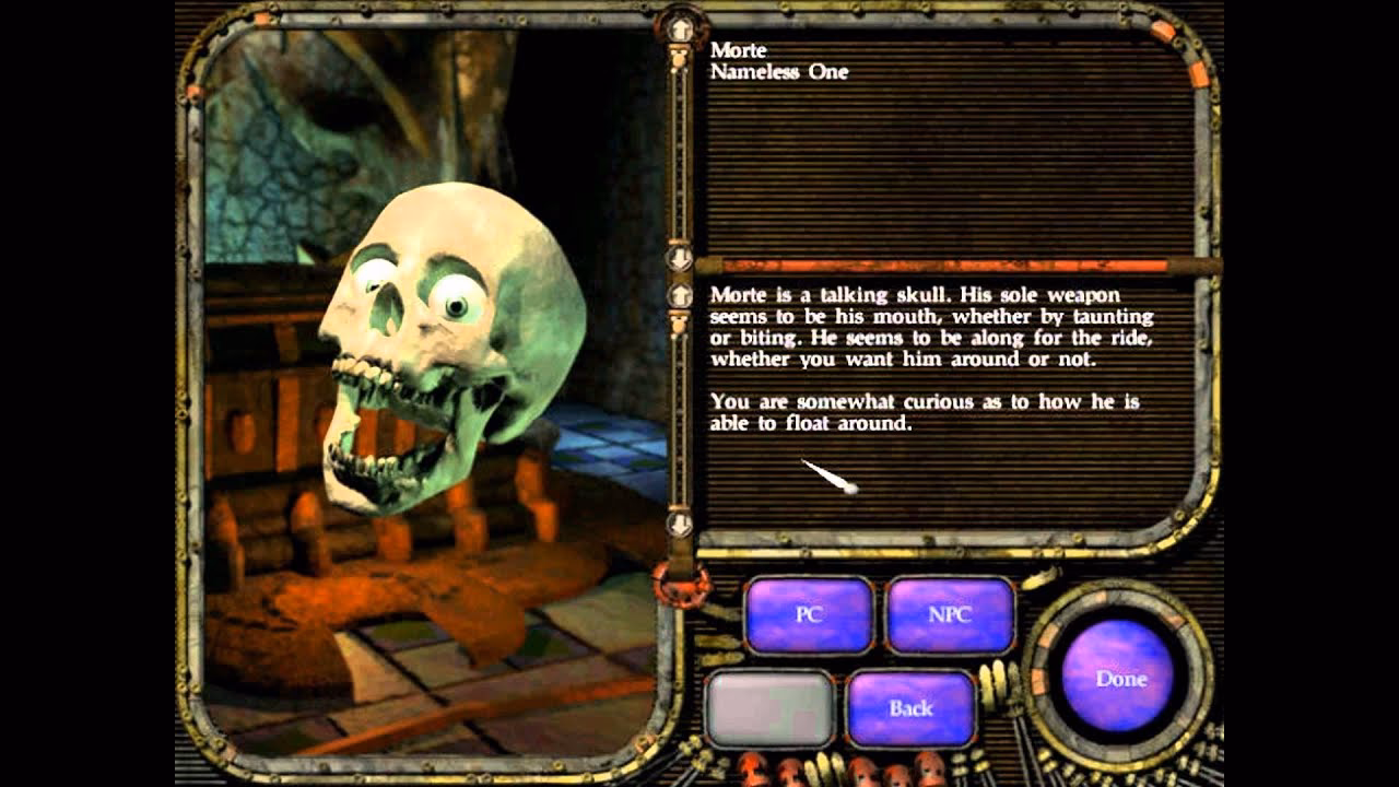 Is Morte a Tatoo in Planescape Torment?