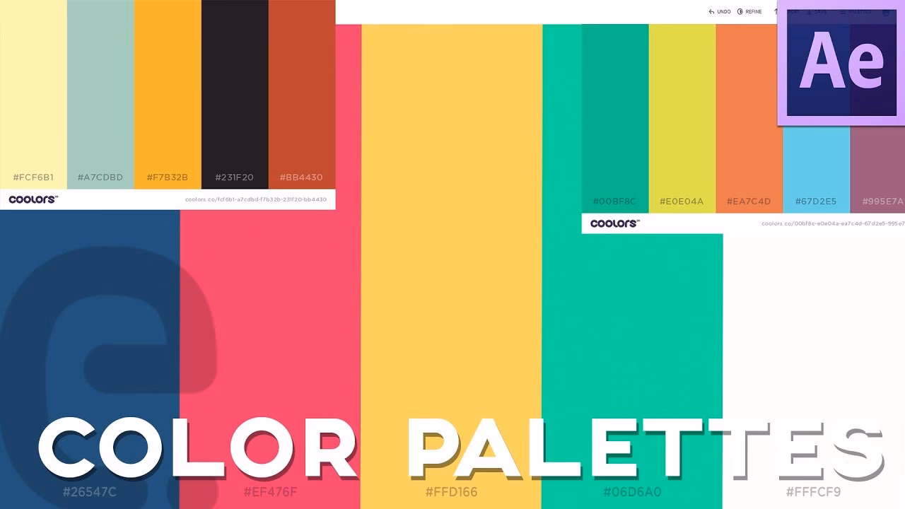 What are motion graphics color palettes?