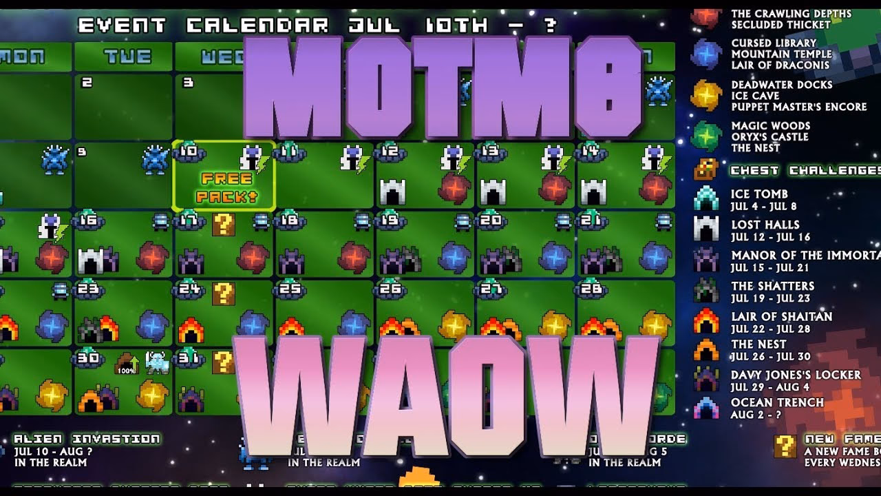 What quests are available at the start of motmg?