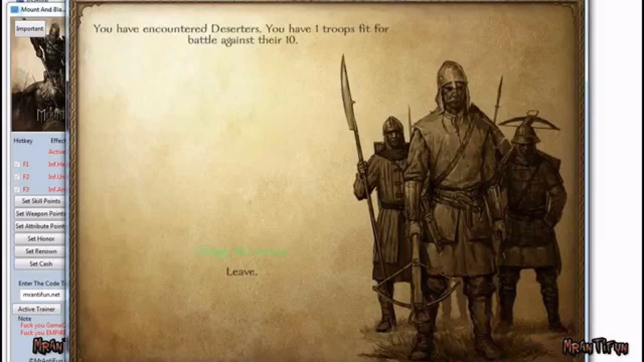 Does Mount & Blade Warband support wemod?