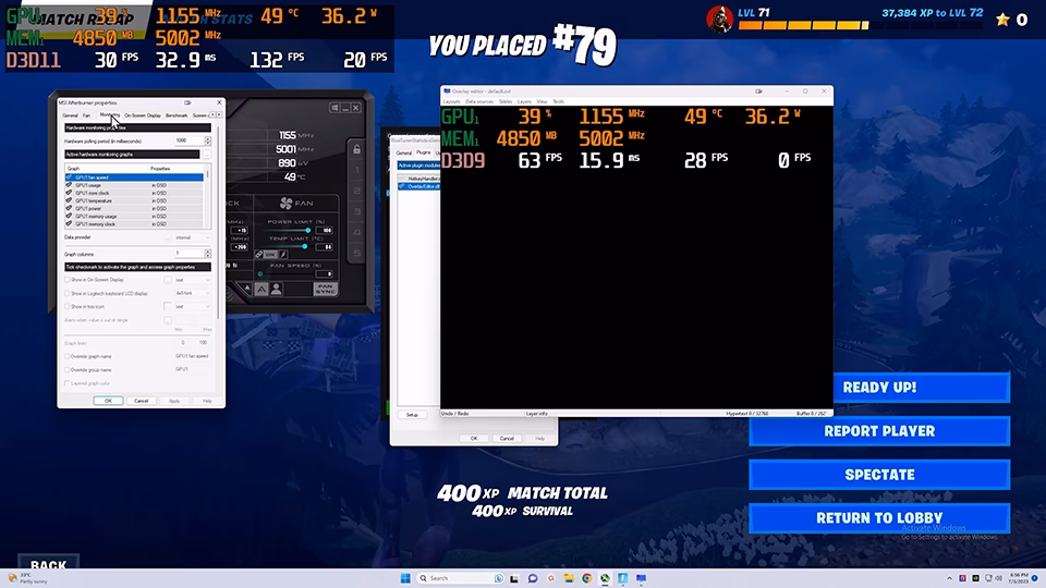 Does MSI Afterburner have a fps counter?