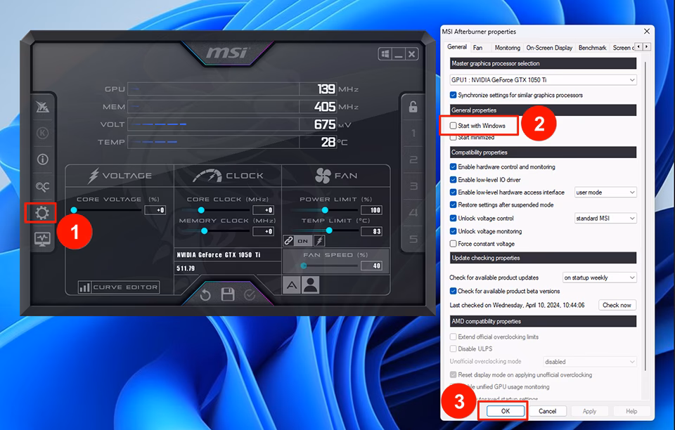 ¿Cómo configurar Afterburner?