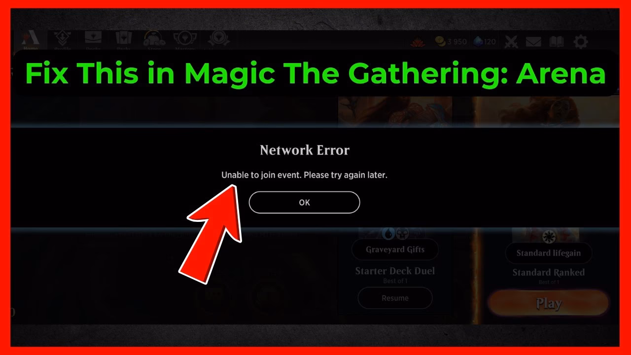 How do I fix MTG Arena network error?