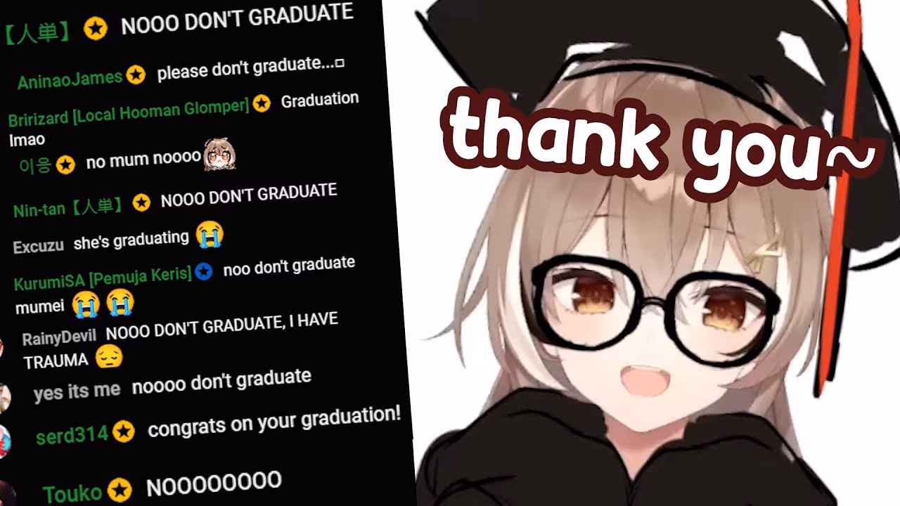 When was Nanashi Mumei's graduation from hololive?