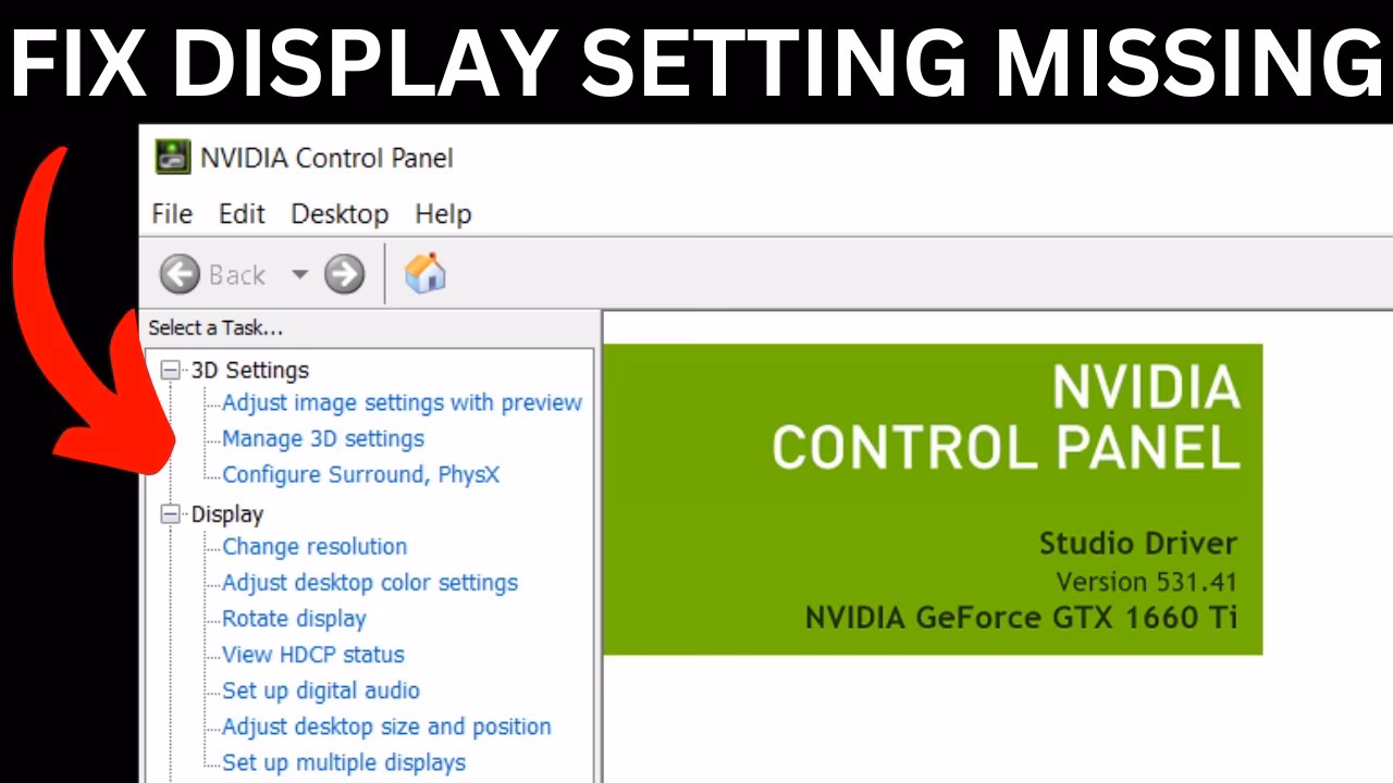 How do I get my NVidia Control Panel back?