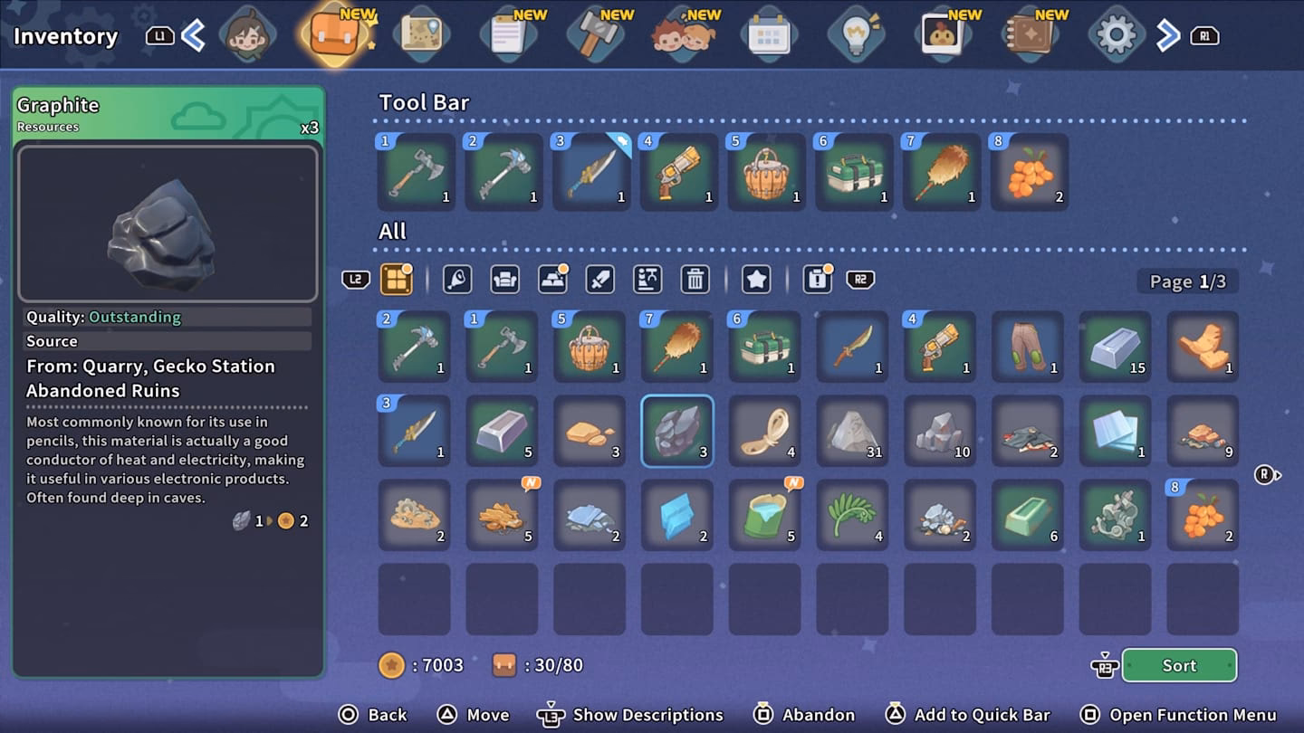 Where can I find graphite in my time at Sandrock?