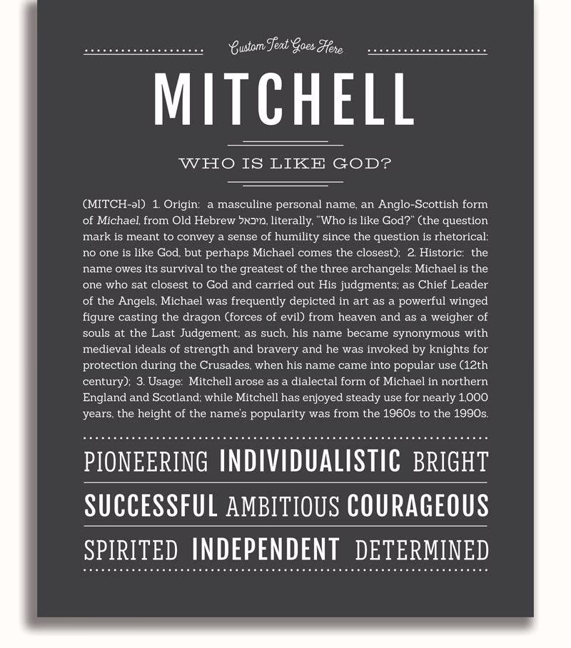 What does Mitchell mean in the Bible?