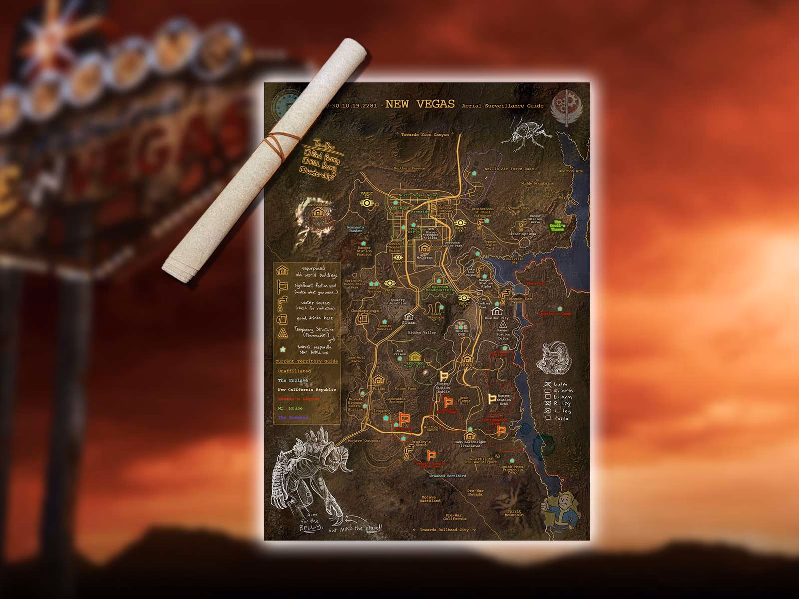 Does Fallout New Vegas have an interactive map?