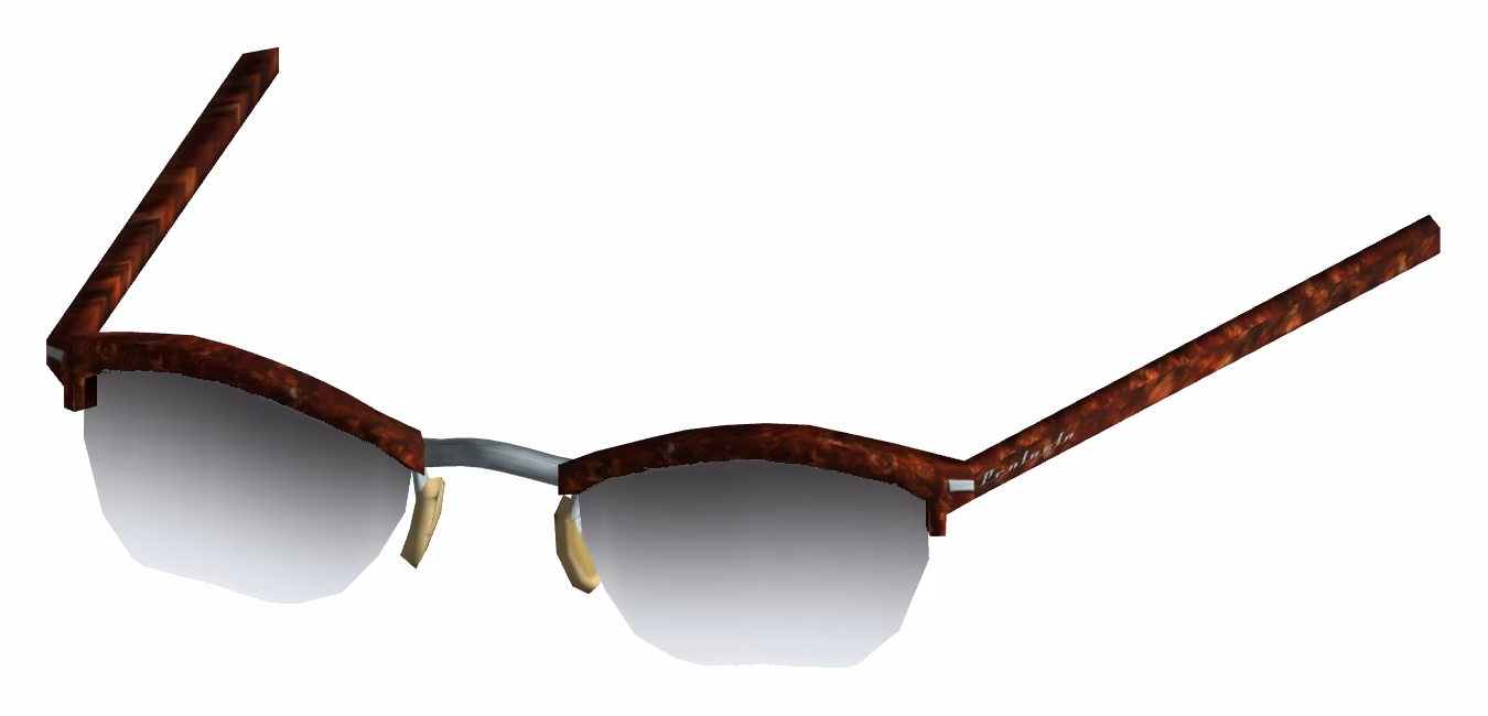 How do glasses work in Fallout New Vegas?