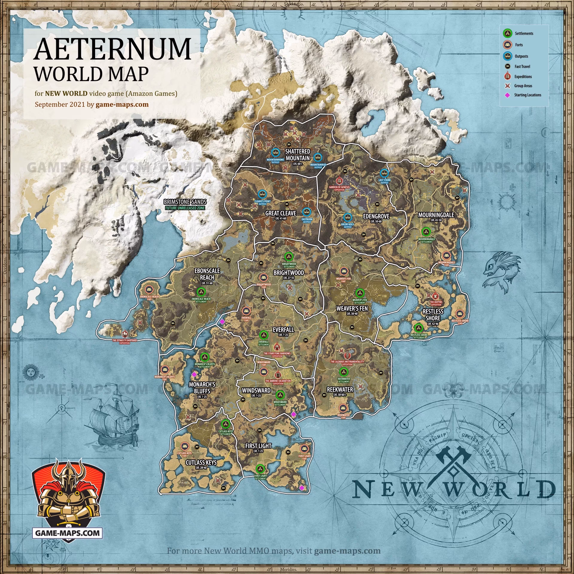 Does new world have a map?