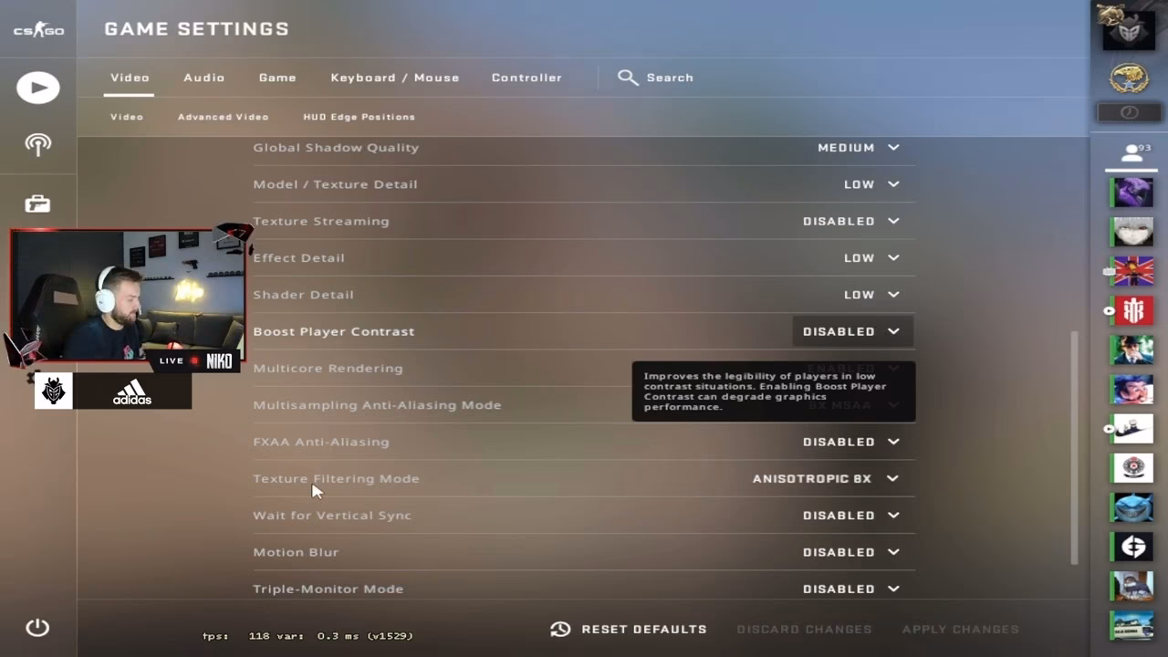 Does Niko CS2 use any launch options?