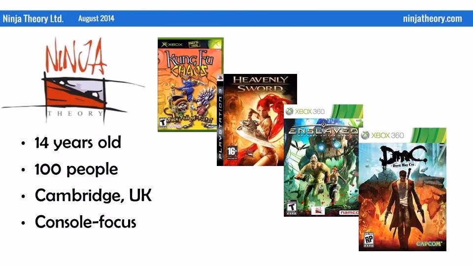 Who owns the website Ninja Theory Ltd?