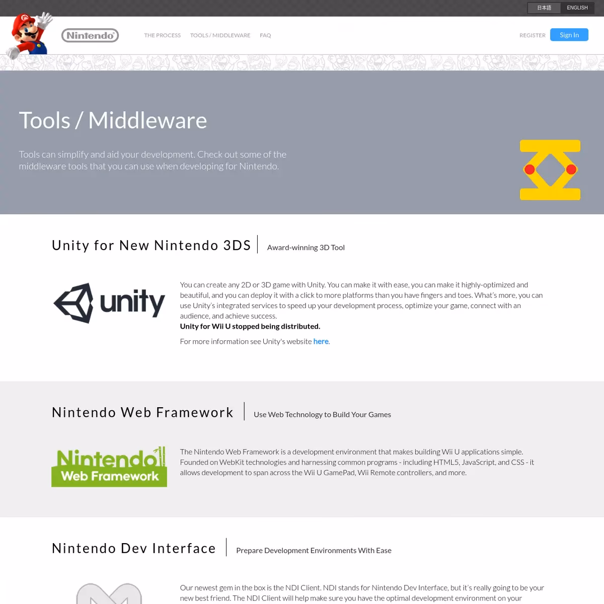 Can a minor register for the Nintendo Developer Portal?