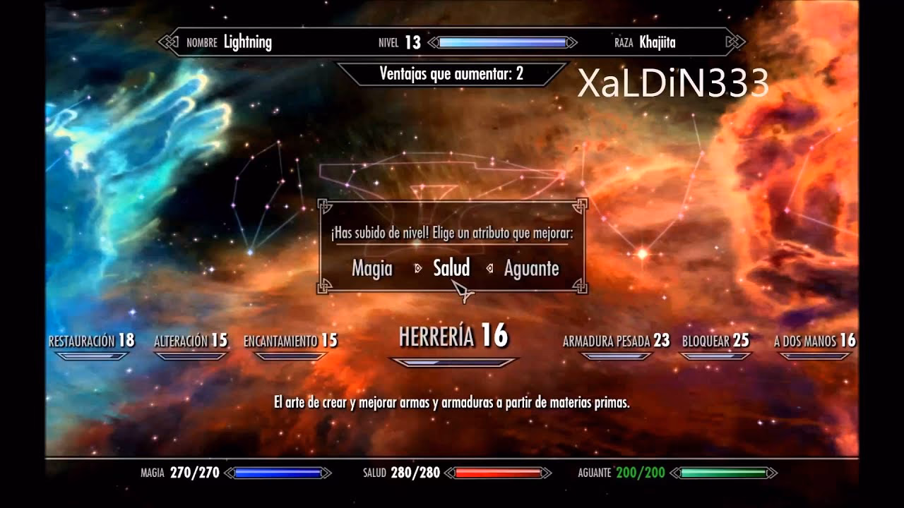 ¿Cómo subir de nivel en Skyrim?