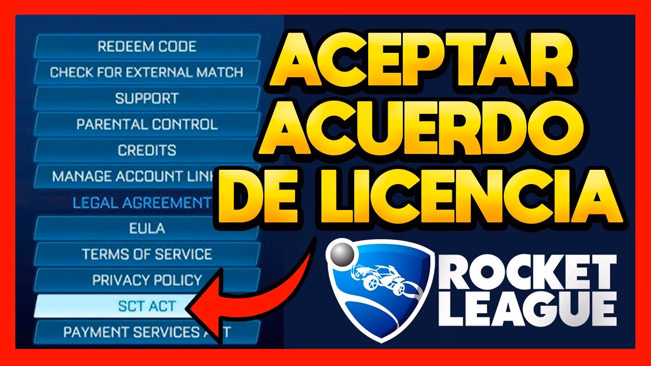 ¿Cómo aceptar el Acuerdo de licencia de rocketleague?