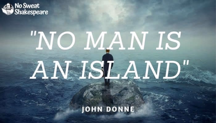 Is 'no man is an island' a proverb or a poem?