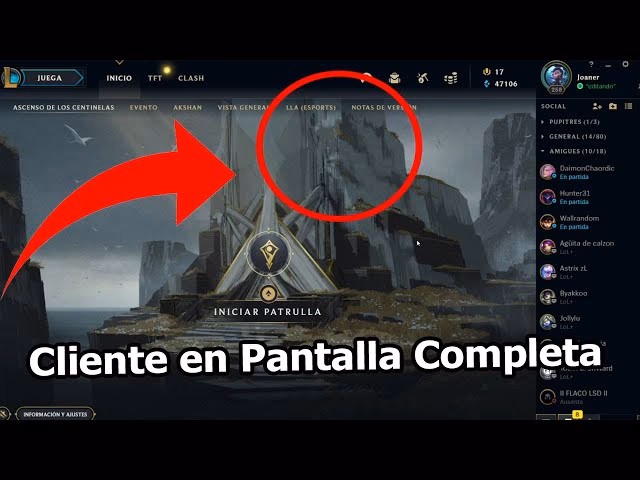 ¿Por qué no puedo jugar LOL en pantalla completa?