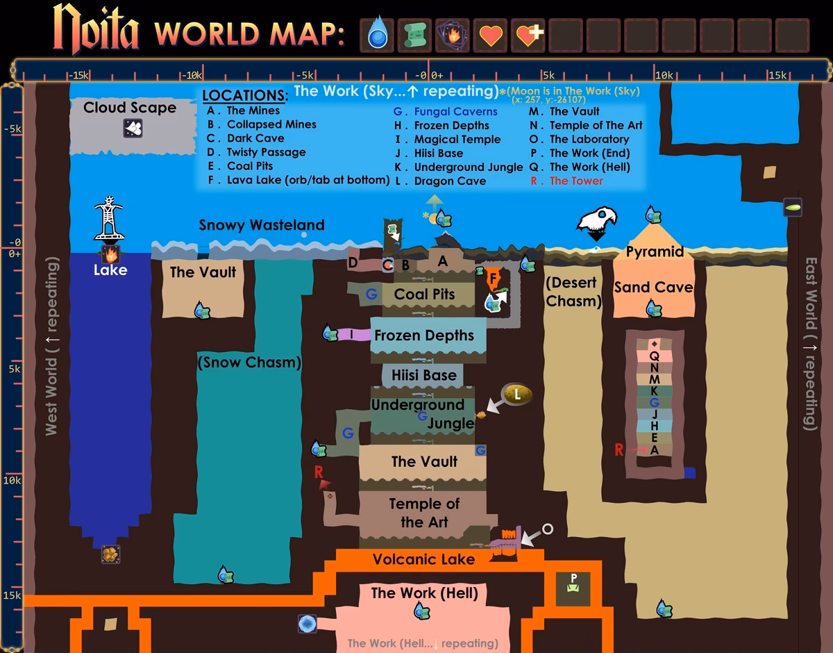 Where can I find a map of Noita?