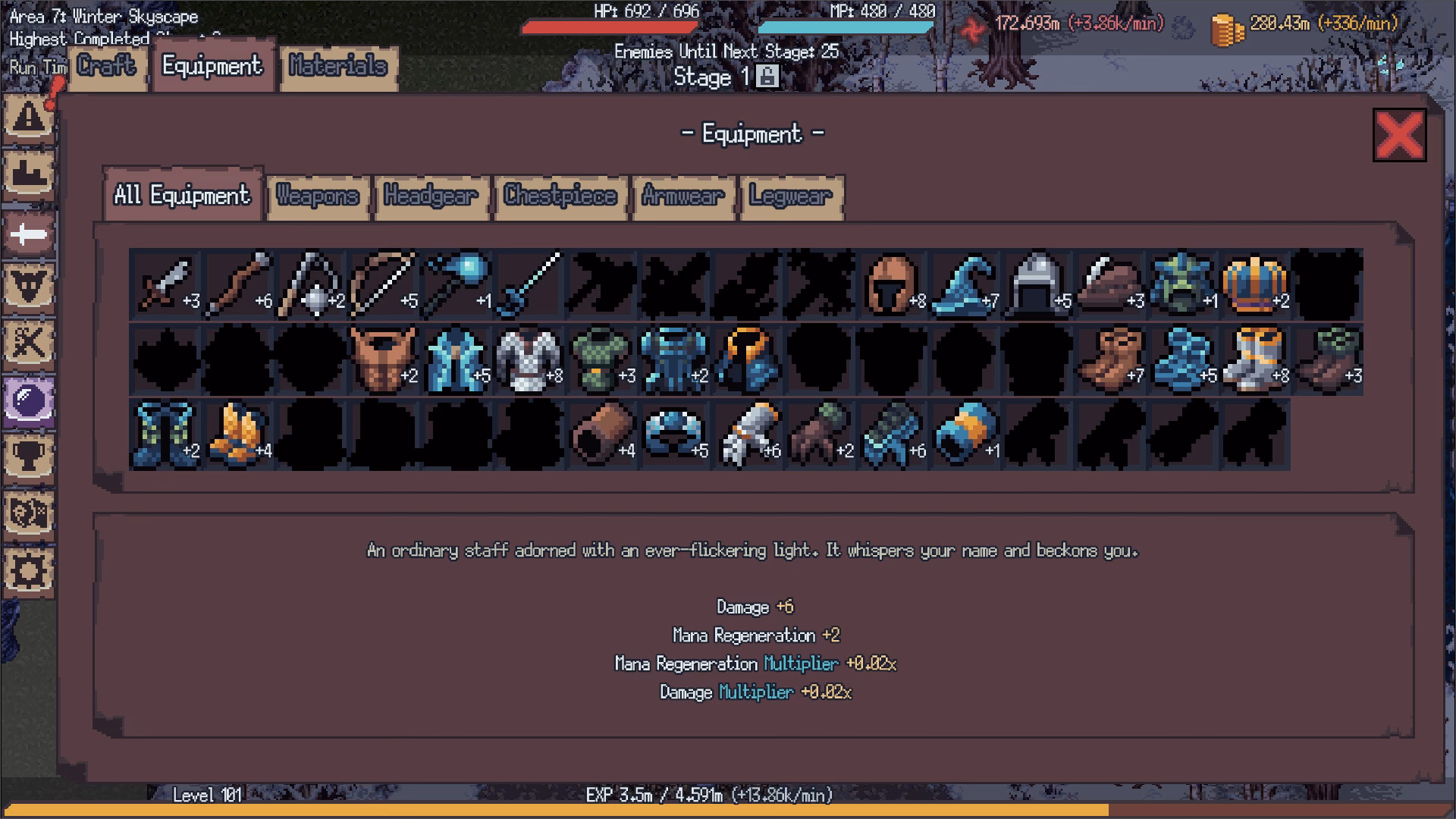 What stats do you need for nomad idle?