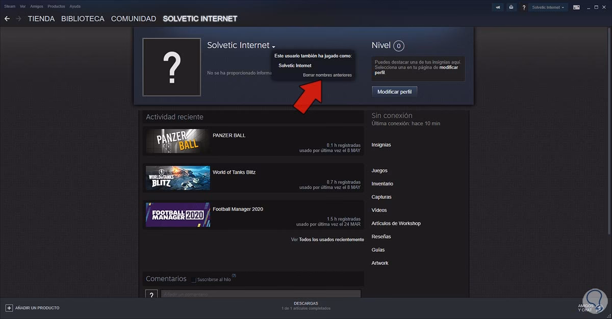 ¿Qué son los nombres de Steam?