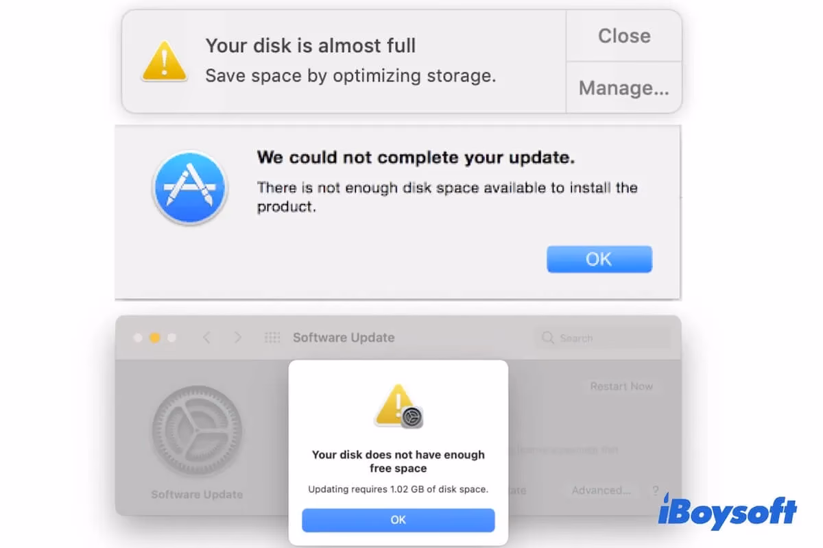 What to do if Mac doesn't have enough disk space?