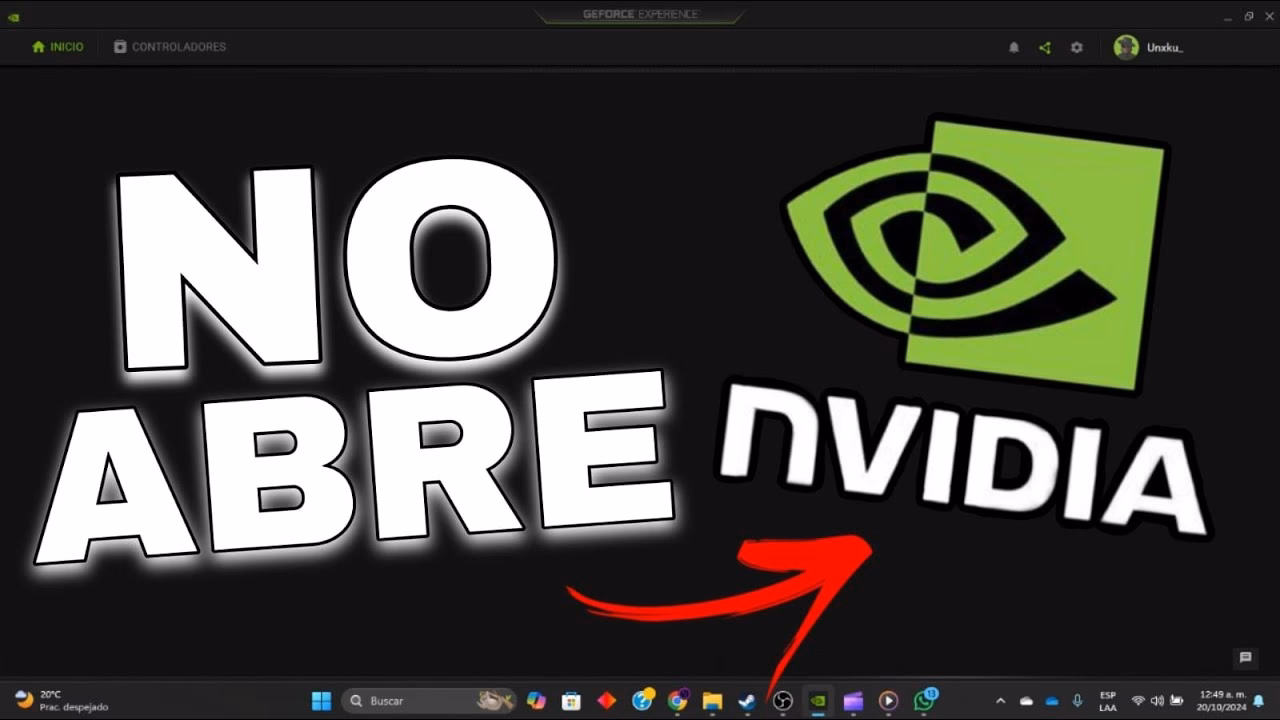 ¿Por qué Nvidia GeForce Experience no se puede abrir share?