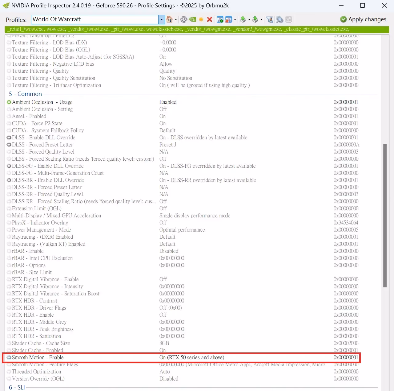 What is Nvidia profile Inspector?