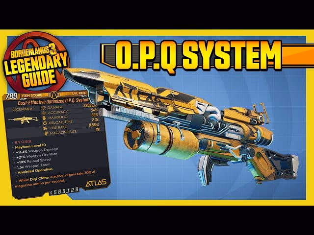 What is the legendary assault rifle OPQ system?
