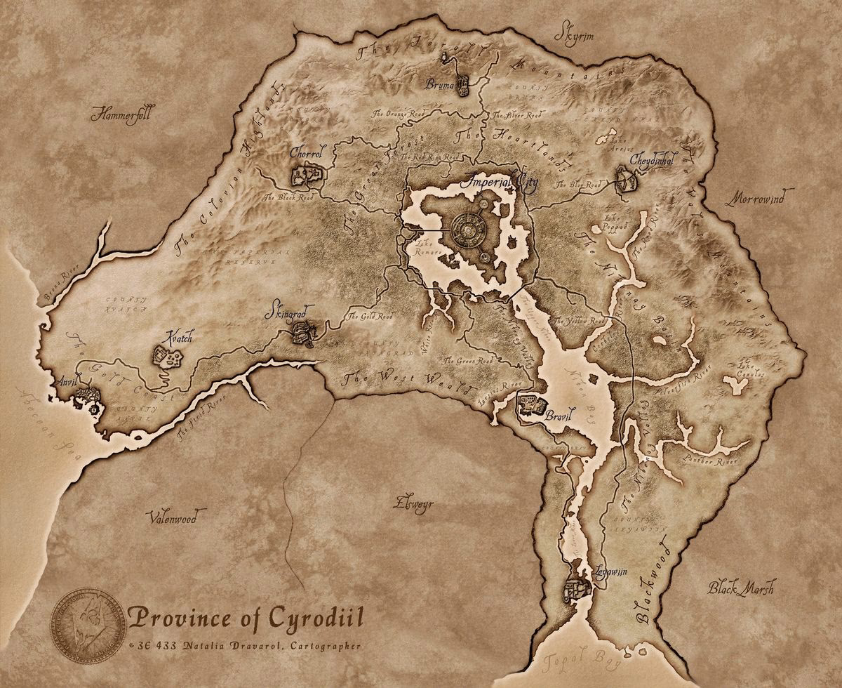 What are the map filters for Cyrodiil & Shivering Isles Oblivion remastered?