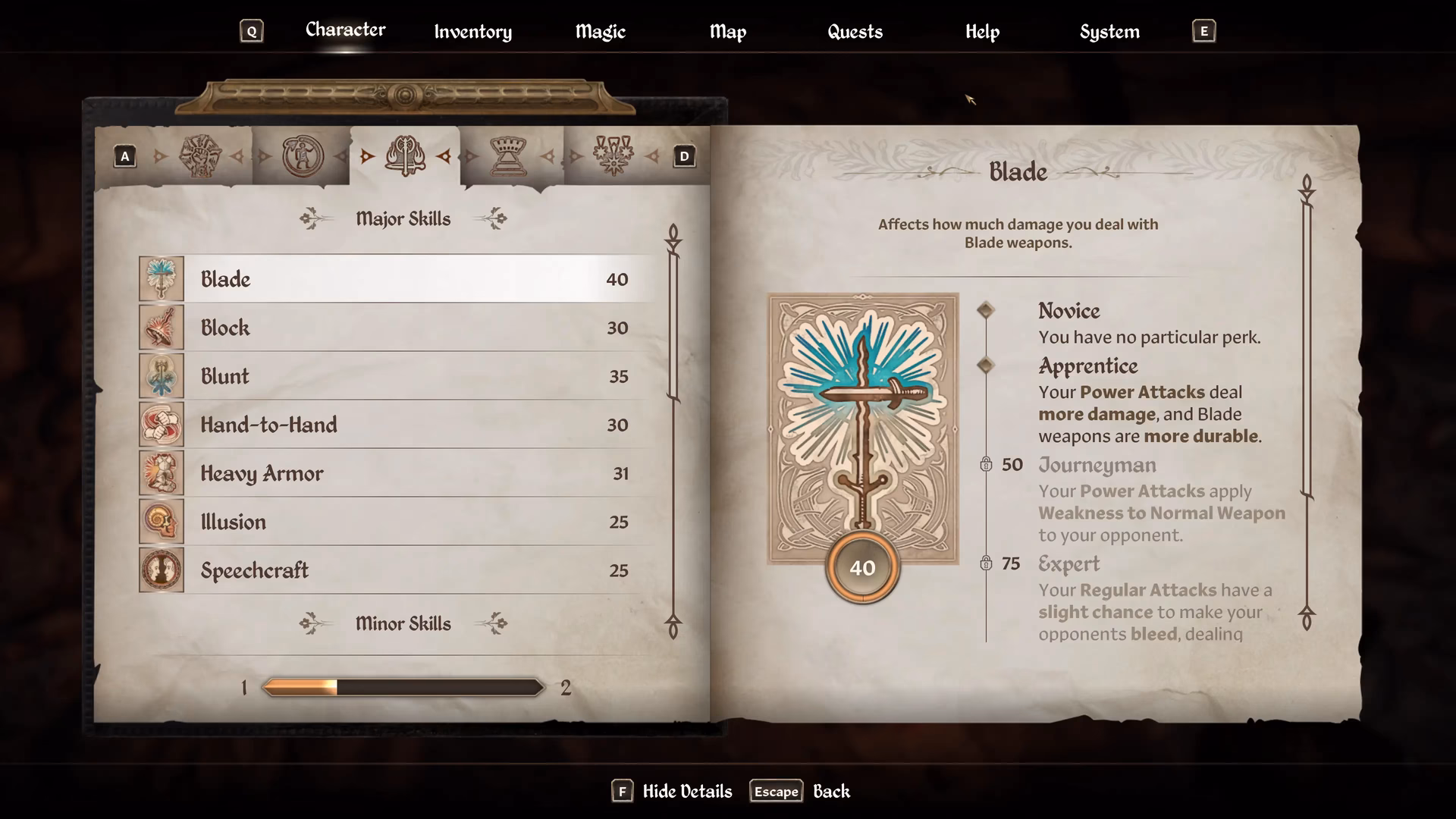 How many skills are there in Oblivion?