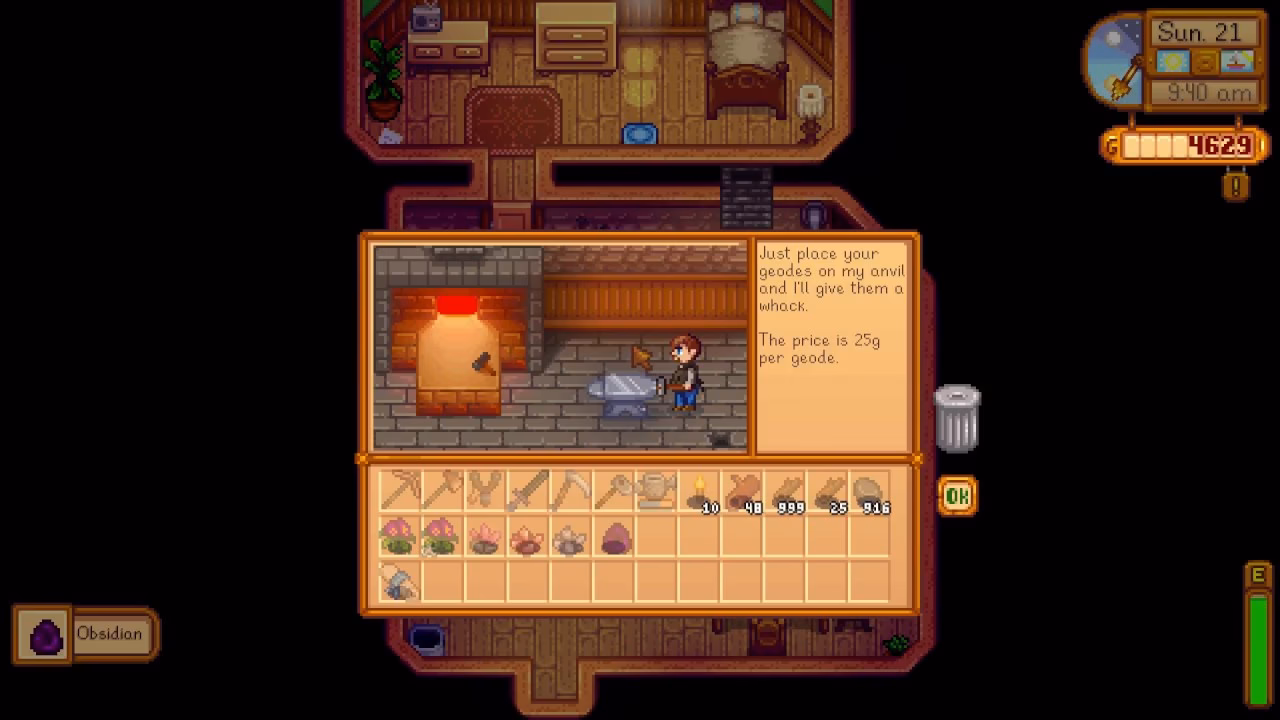 Where can I find Obisidian In Stardew Valley?