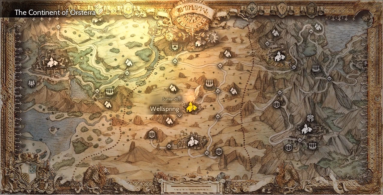 Where is northern Wellspring Sands?