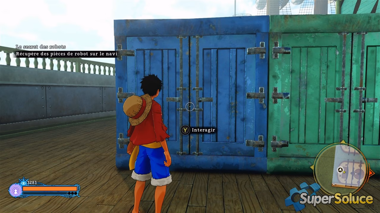 How do you interact with a crate in one piece World Seeker?