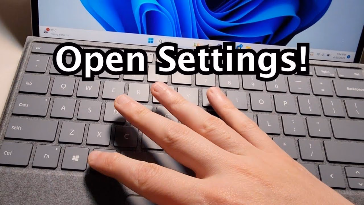 How do I open the Settings app on a Windows 10 PC?
