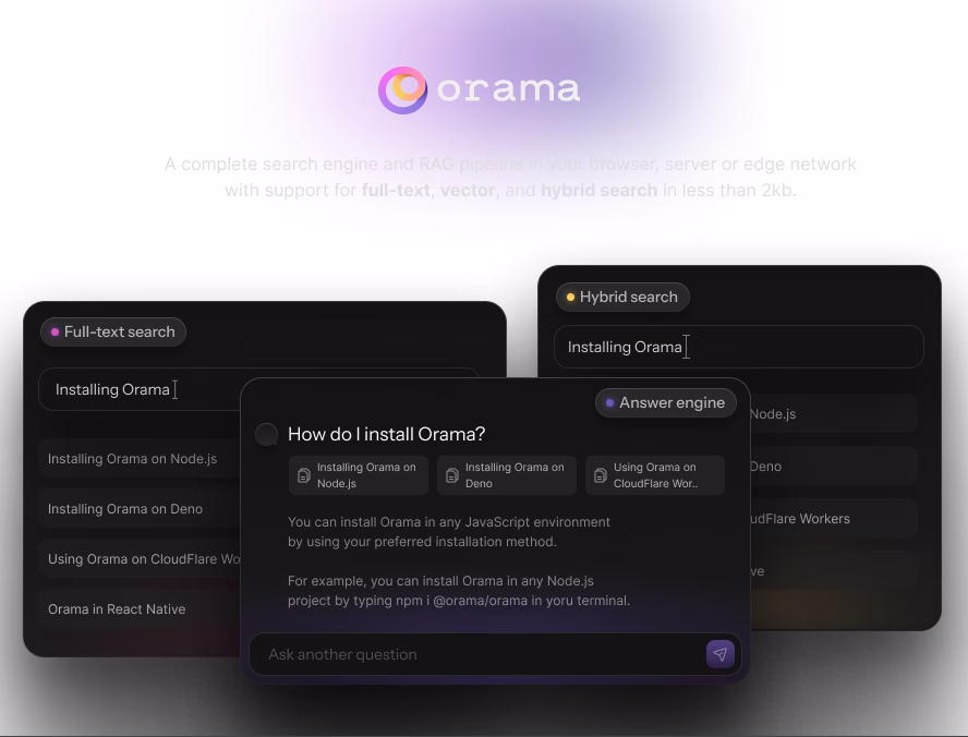 What is oramacore JS?