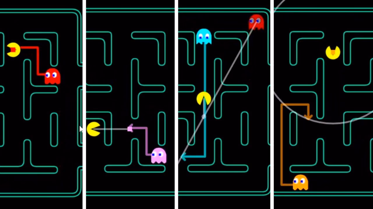 How does Pac-Man advance to the next level?