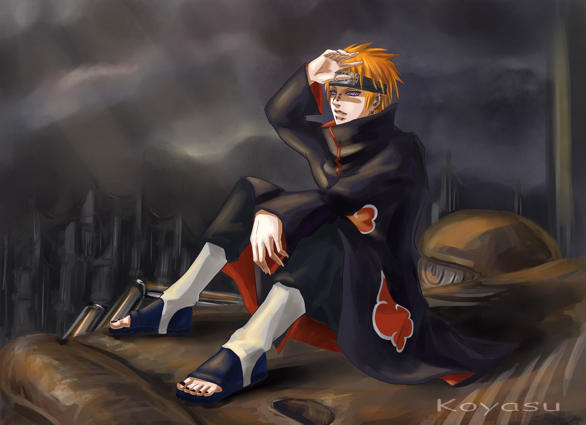 Who unleashes the Rinnegan against Naruto?