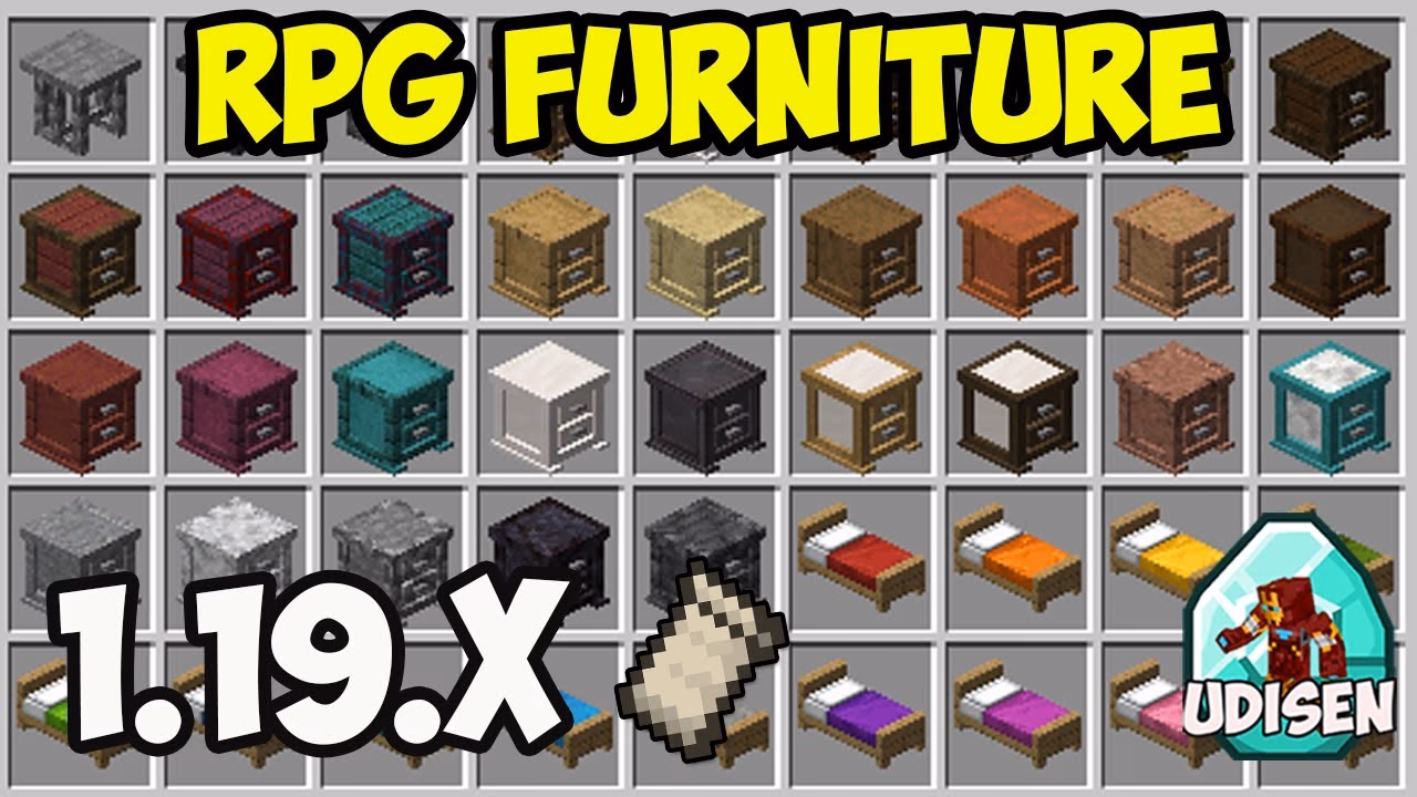 How many pieces of furniture does Paladin's mod add?